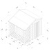 4Life Overlap Pressure Treated 5 x 7 Apex Shed With Lean To