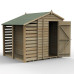 4Life Overlap Pressure Treated 5 x 7 Apex Shed With Lean To - No Window