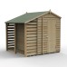 4Life Overlap Pressure Treated 5 x 7 Apex Shed With Lean To - No Window