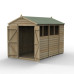 4Life Overlap Pressure Treated 6 x 10 Apex Double Door Shed