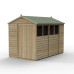 4Life Overlap Pressure Treated 6 x 10 Apex Double Door Shed