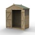 4Life Overlap Pressure Treated 6 x 4 Apex Double Door Shed