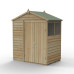 4Life Overlap Pressure Treated 6 x 4 Apex Double Door Shed