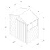 4Life Overlap Pressure Treated 6 x 4 Apex Double Door Shed