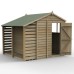 4Life Overlap Pressure Treated 6 x 8 Apex Shed With Lean To