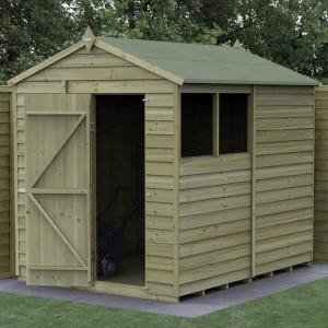 4Life Overlap Pressure Treated 6 x 8 Apex Shed