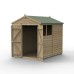 4Life Overlap Pressure Treated 6 x 8 Apex Double Door Shed