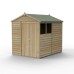 4Life Overlap Pressure Treated 6 x 8 Apex Double Door Shed