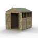 4Life Overlap Pressure Treated 6 x 8 Apex Shed - Four Windows