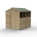 4Life Overlap Pressure Treated 6 x 8 Apex Shed - Four Windows