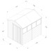 4Life Overlap Pressure Treated 6 x 8 Apex Shed - Four Windows