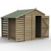 4Life Overlap Pressure Treated 8 x 6 Apex Shed With Lean To - No Window