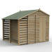 4Life Overlap Pressure Treated 8 x 6 Apex Shed With Lean To - No Window