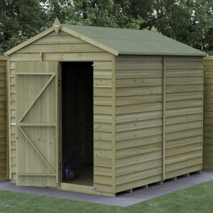 4Life Overlap Pressure Treated 6 x 8 Apex Shed - No Window