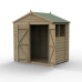 4Life Overlap Pressure Treated 7 x 5 Apex Double Door Shed