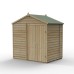 4Life Overlap Pressure Treated 7 x 5 Apex Double Door Shed - No Window