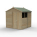 4Life Overlap Pressure Treated 7 x 7 Apex Double Door Shed