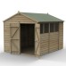 4Life Overlap Pressure Treated 8 x 10 Apex Double Door Shed