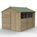 4Life Overlap Pressure Treated 8 x 10 Apex Double Door Shed