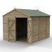 4Life Overlap Pressure Treated 8 x 10 Apex Double Door Shed - No Window