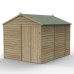 4Life Overlap Pressure Treated 8 x 10 Apex Double Door Shed - No Window