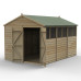 4Life Overlap Pressure Treated 8 x 12 Apex Double Door Shed