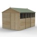 4Life Overlap Pressure Treated 8 x 12 Apex Double Door Shed