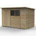 4Life Overlap Pressure Treated 10 x 6 Double Door Pent Shed