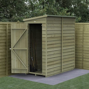 4Life Overlap Pressure Treated 3 x 6 Pent Shed - No Window
