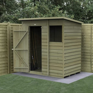 4Life Overlap Pressure Treated 6 x 4 Pent Shed