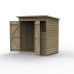 4Life Overlap Pressure Treated 6 x 4 Double Door Pent Shed