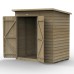 4Life Overlap Pressure Treated 6 x 4 Double Door Pent Shed - No Window