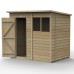 4Life Overlap Pressure Treated 7 x 5 Pent Shed