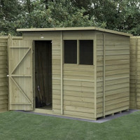 4Life Overlap Pressure Treated 7 x 5 Pent Shed