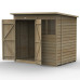 4Life Overlap Pressure Treated 7 x 5 Double Door Pent Shed