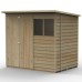 4Life Overlap Pressure Treated 7 x 5 Double Door Pent Shed