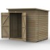 4Life Overlap Pressure Treated 7 x 5 Double Door Pent Shed - No Window