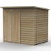 4Life Overlap Pressure Treated 7 x 5 Double Door Pent Shed - No Window