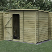 4Life Overlap Pressure Treated 7 x 5 Pent Shed - No Window