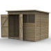4Life Overlap Pressure Treated 8 x 6 Pent Double Door Shed