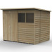 4Life Overlap Pressure Treated 8 x 6 Pent Double Door Shed