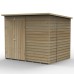 4Life Overlap Pressure Treated 8 x 6 Double Door Pent Shed - No Window