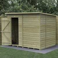 4Life Overlap Pressure Treated 8 x 6 Pent Shed - No Window