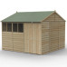 4Life Overlap Pressure Treated 10 x 10 Reverse Apex Double Door Shed