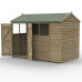 4Life Overlap Pressure Treated 10 x 6 Reverse Apex Double Door Shed