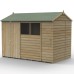 4Life Overlap Pressure Treated 10 x 6 Reverse Apex Double Door Shed