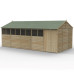 4Life Overlap Pressure Treated 20 x 10 Reverse Apex Double Door Shed
