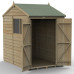 4Life Overlap Pressure Treated 5 x 7 Reverse Apex Double Door Shed
