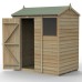 4Life Overlap Pressure Treated 6 x 4 Reverse Apex Shed