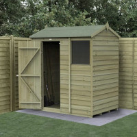 4Life Overlap Pressure Treated 6 x 4 Reverse Apex Shed